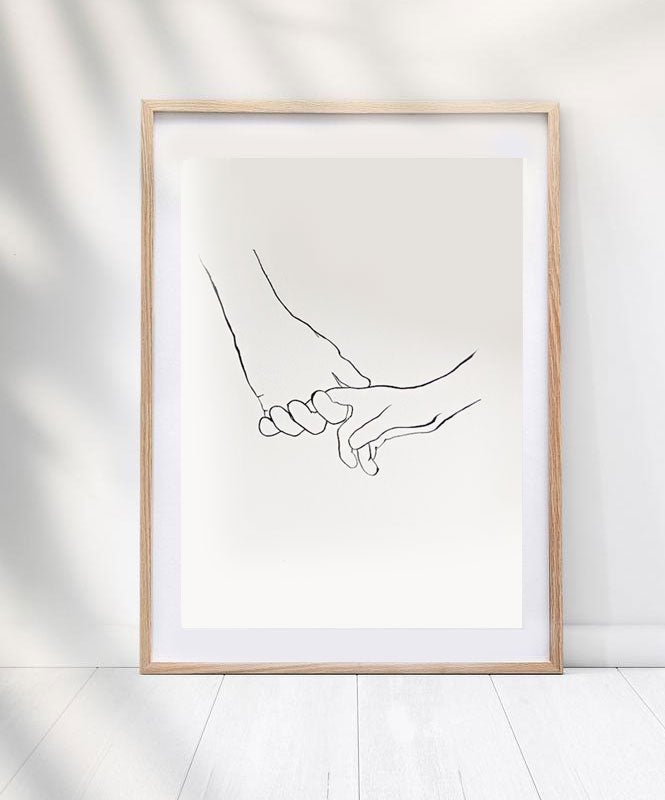 Holding Hands 2 - Peça Original - Posters Catita illustrations