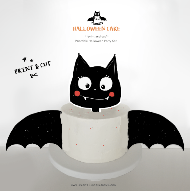 Pack Halloween Morçego - Printables Catita illustrations