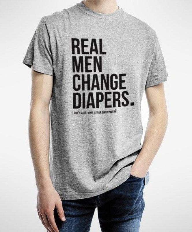 Real Men Change Diapers - T-shirts Catita illustrations