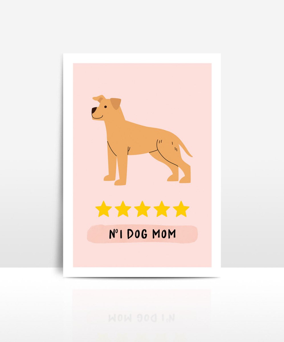 Postal "N1 Dog Mom" - Postais Catita illustrations
