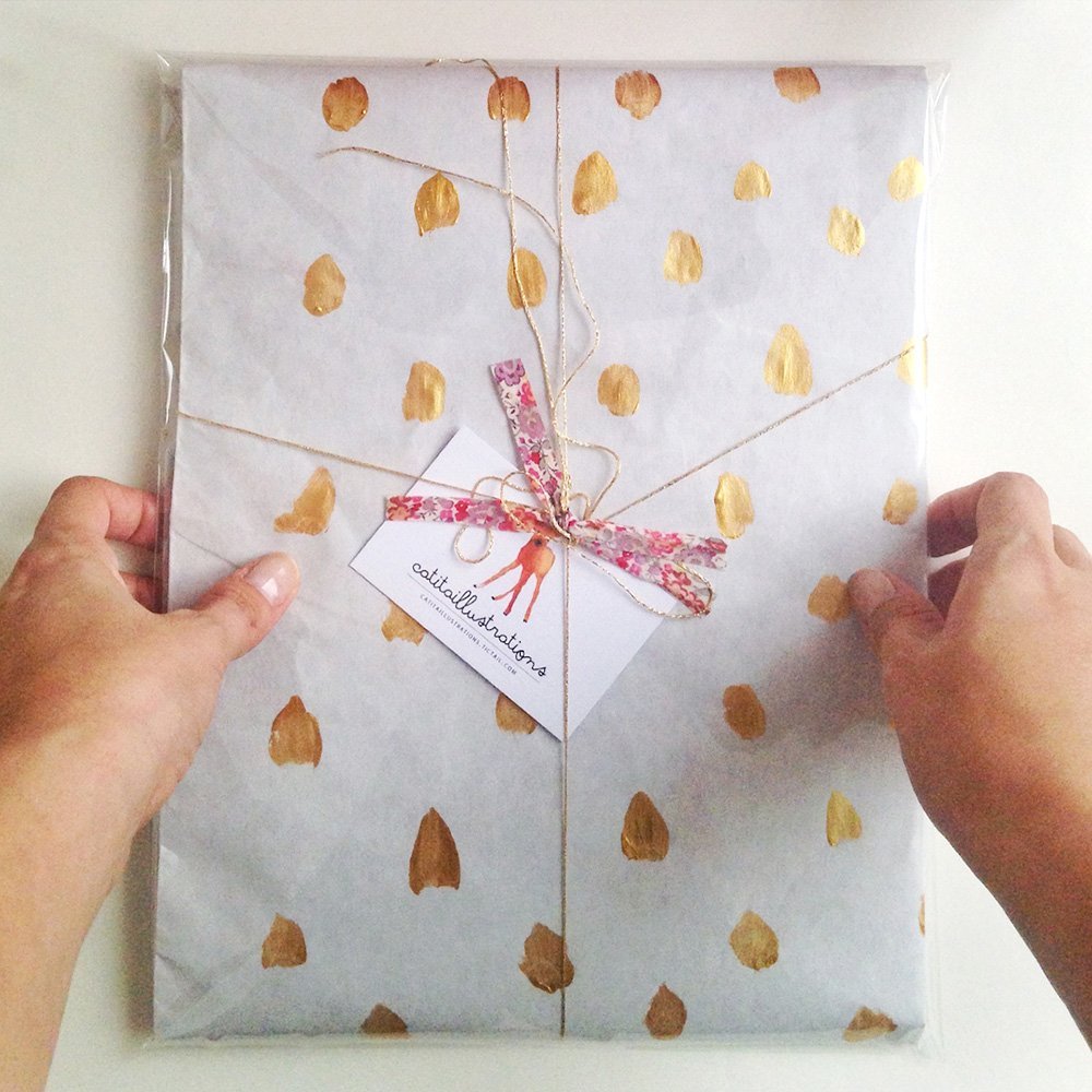 Golden spots Paperbag - Paperbags Catita illustrations