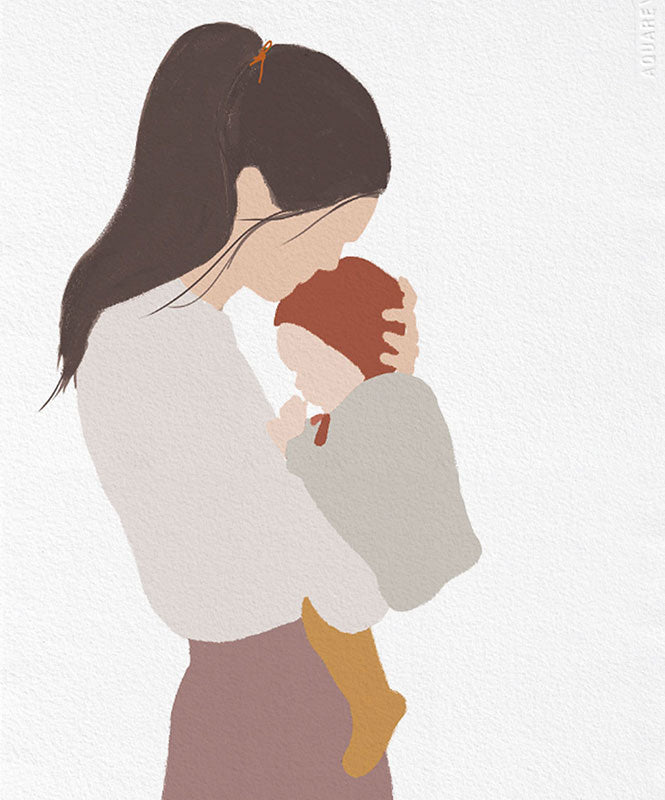 Motherhood baby - Posters Catita illustrations