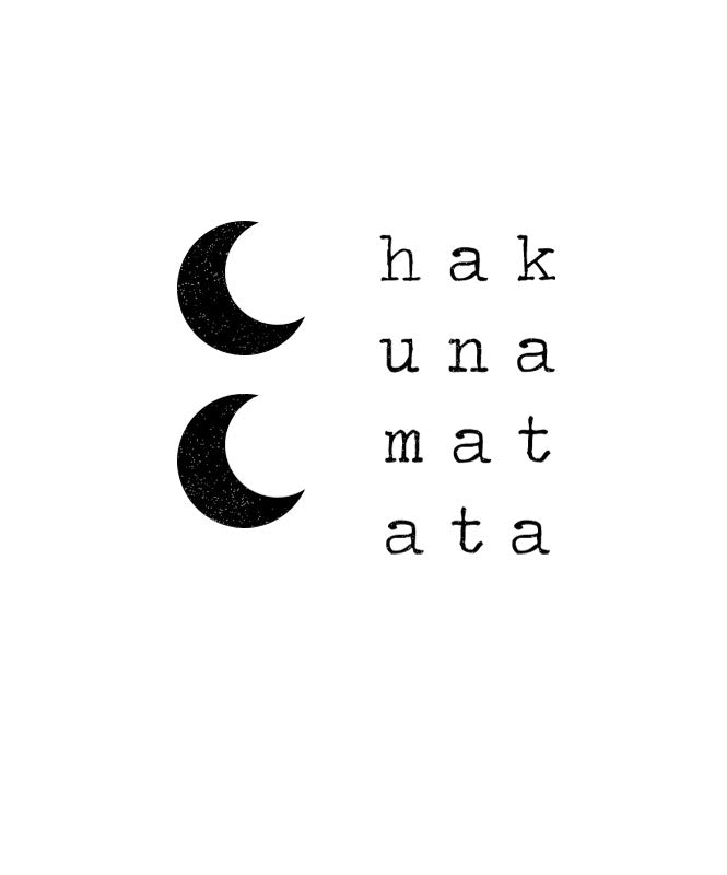 Pack Hakuna Matata + Moon - Tatuagens Temporárias Catita illustrations