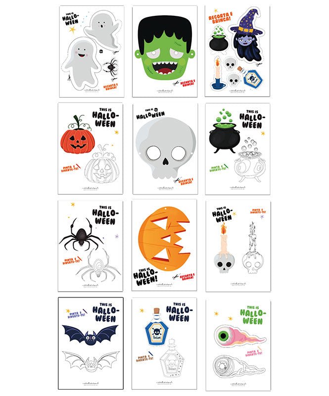 Pack Halloween Frankenstein - Printables Catita illustrations