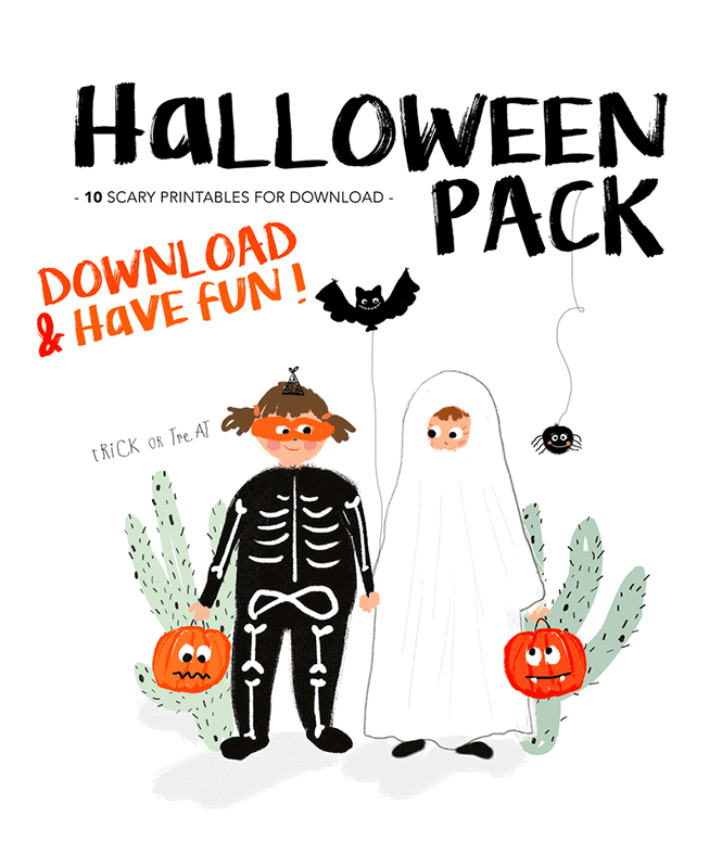 Pack Halloween Morçego - Printables Catita illustrations
